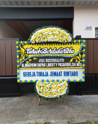 Papan Bunga Duka di Labuhanbatu Utara